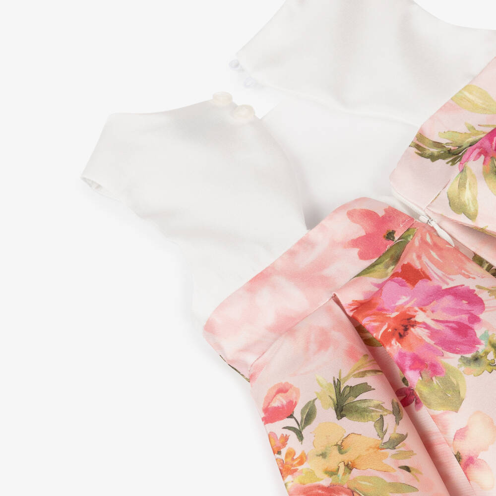 Abel & Lula-فستان ساتان مزهر للبنات الصغيرات | Childrensalon Outlet