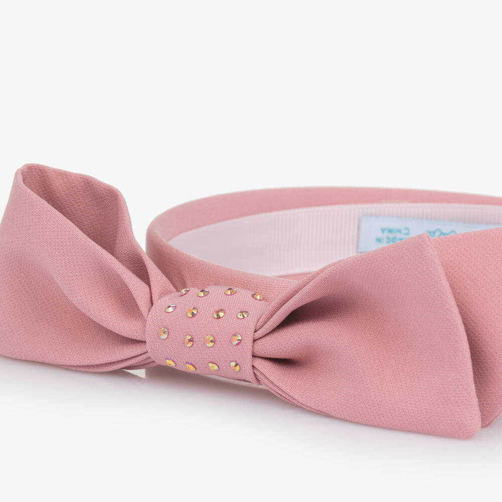 Abel & Lula-Pink Bow Hairband | Childrensalon Outlet