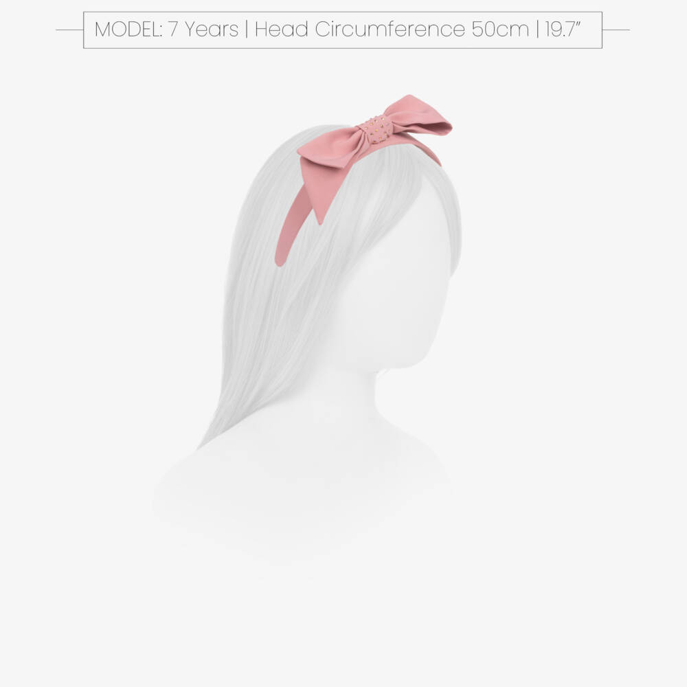 Abel & Lula-Pink Bow Hairband | Childrensalon Outlet