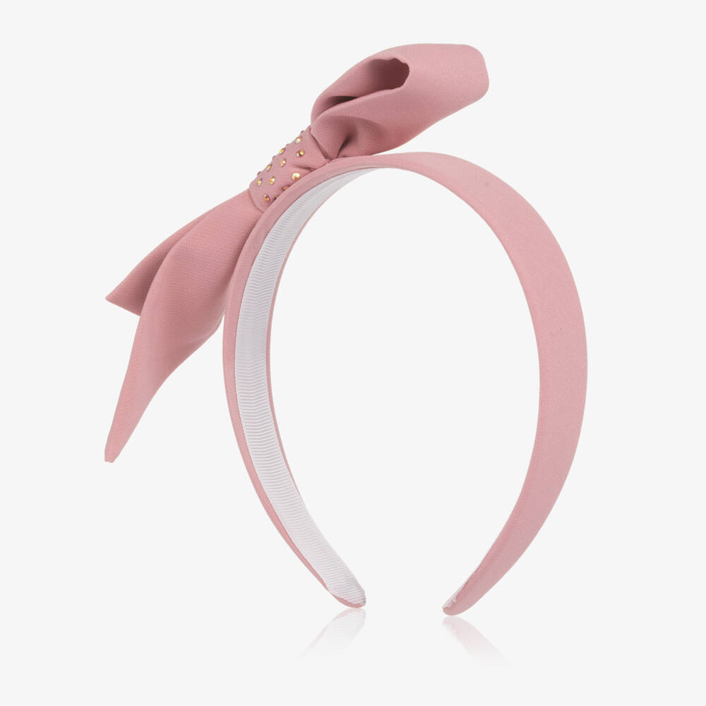 Abel & Lula-Pink Bow Hairband | Childrensalon Outlet
