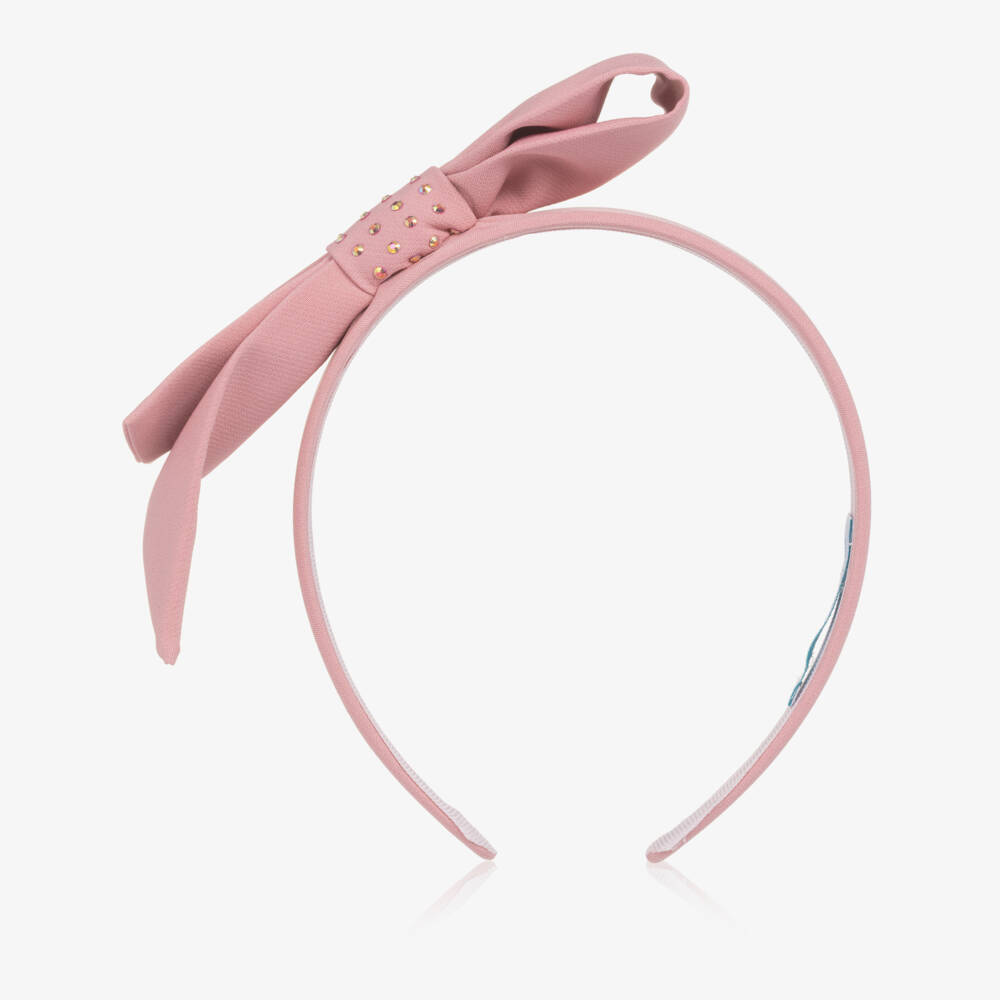 Abel & Lula-Pink Bow Hairband | Childrensalon Outlet
