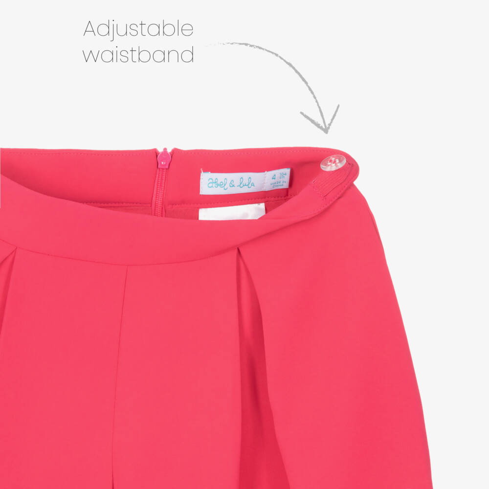 Abel & Lula-Pink Crepe Shorts Set | Childrensalon Outlet