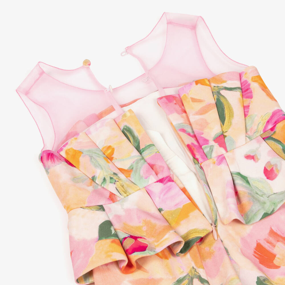 Abel & Lula-Pink Floral Jumpsuit | Childrensalon Outlet