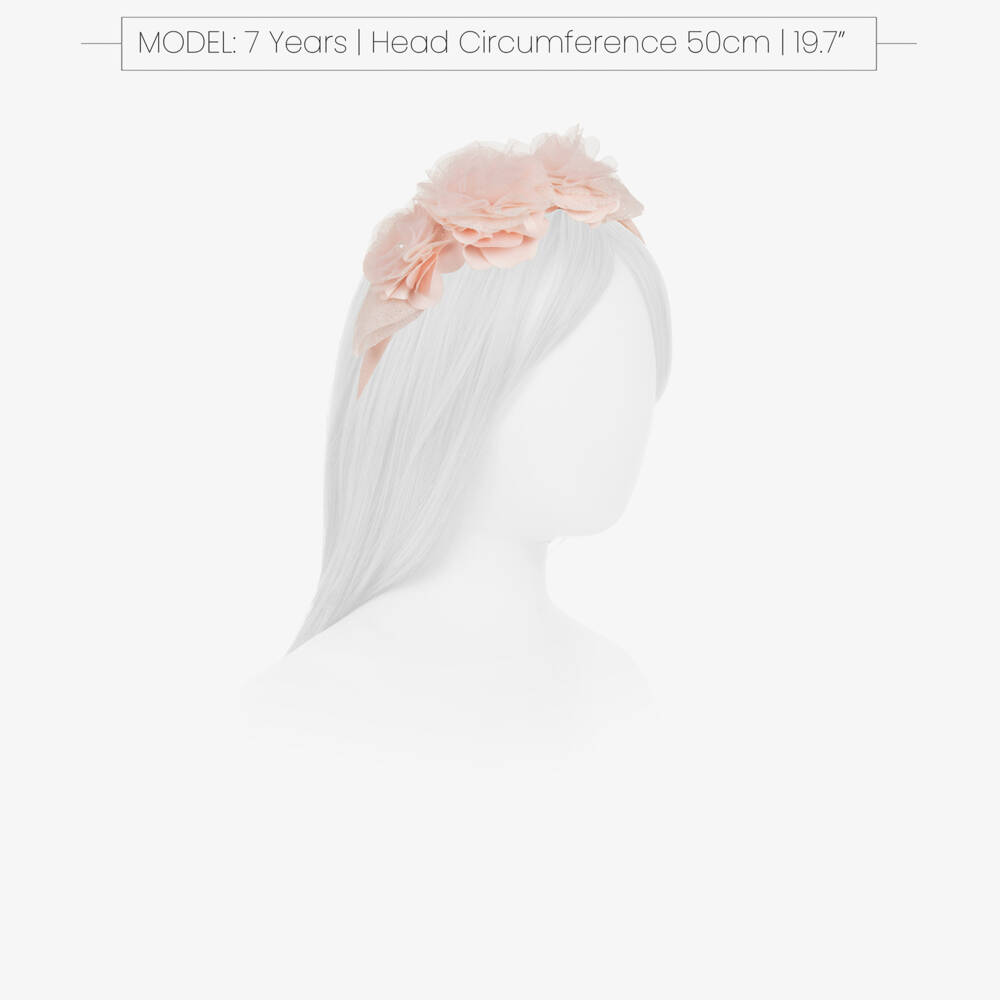 Abel & Lula-Pink Floral Tulle Headband for Girls | Childrensalon Outlet