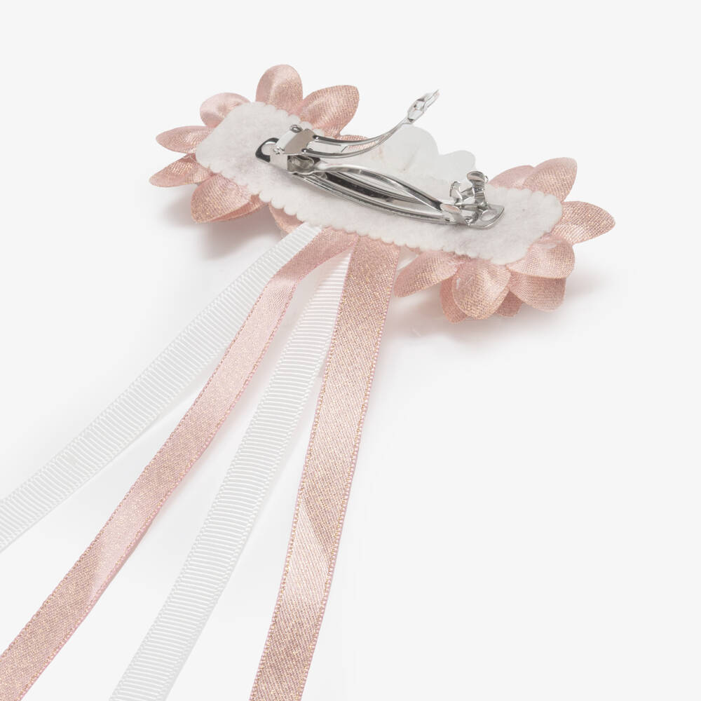 Abel & Lula-Pink Flower Hair Clip | Childrensalon Outlet