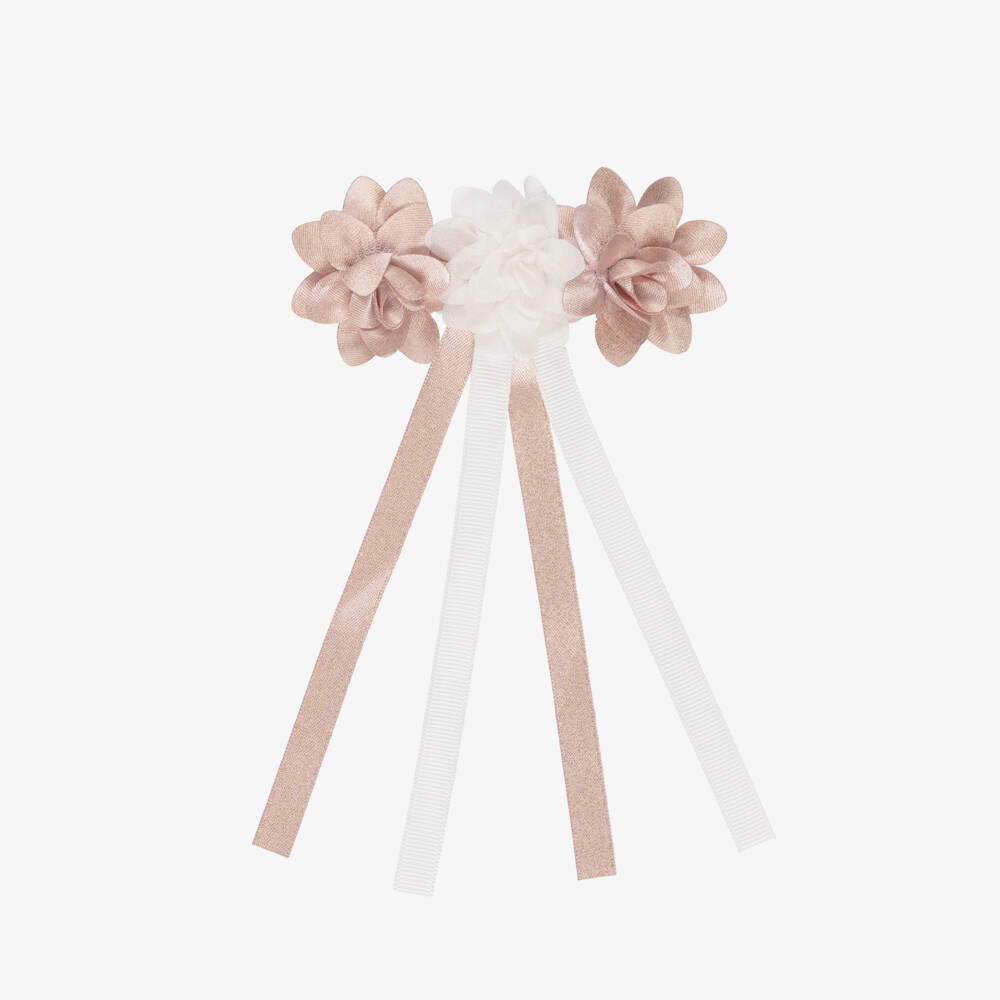 Abel & Lula-Pink Flower Hair Clip | Childrensalon Outlet