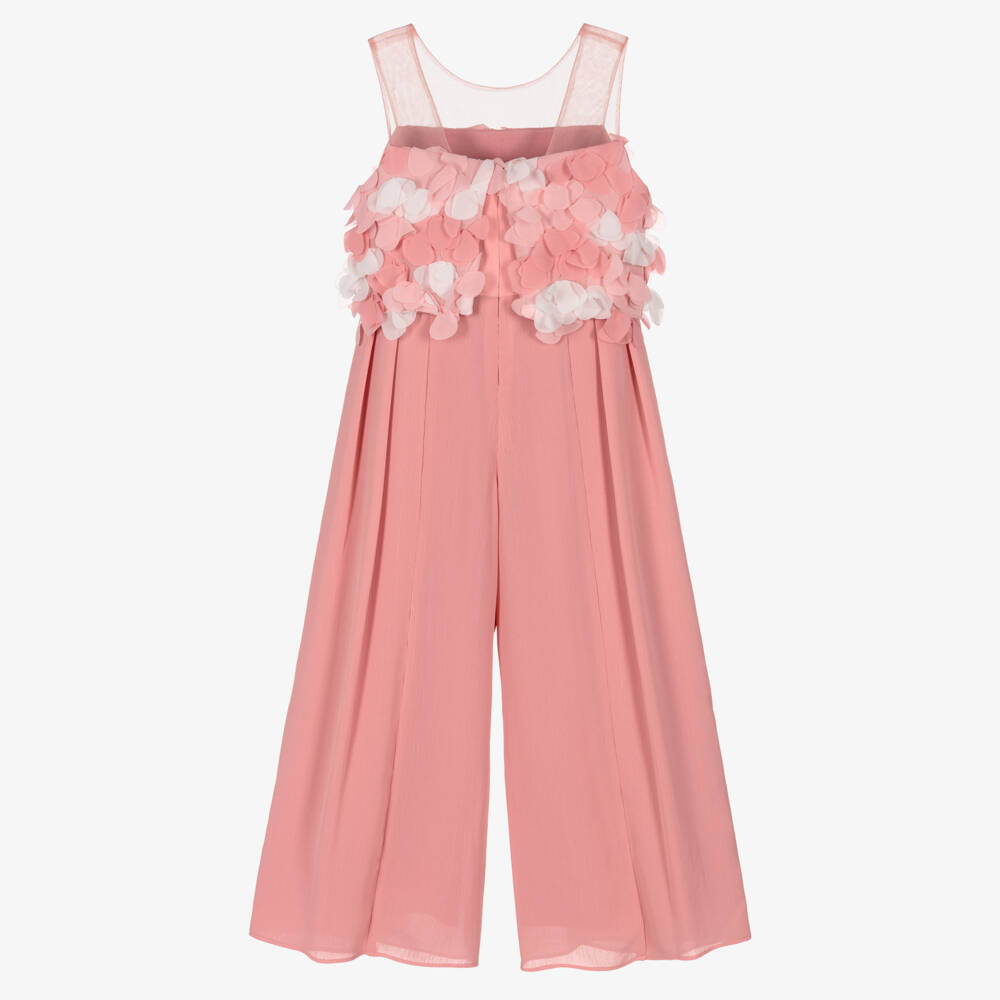 Abel & Lula-Pink Flower Jumpsuit | Childrensalon Outlet