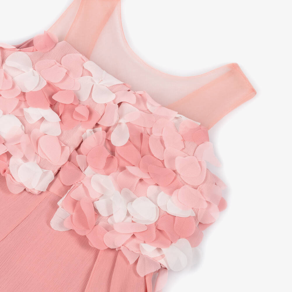 Abel & Lula-Pink Flower Jumpsuit | Childrensalon Outlet
