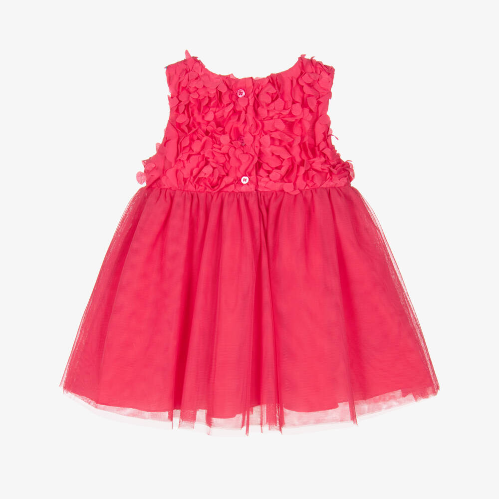 Abel & Lula-Pink Fuchsia Tulle Flower Dress | Childrensalon Outlet