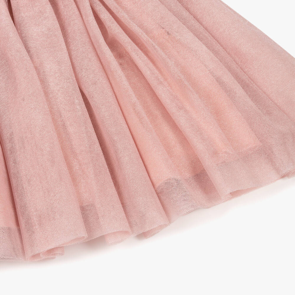 Abel & Lula-Pink Glitter Tulle Dress | Childrensalon Outlet
