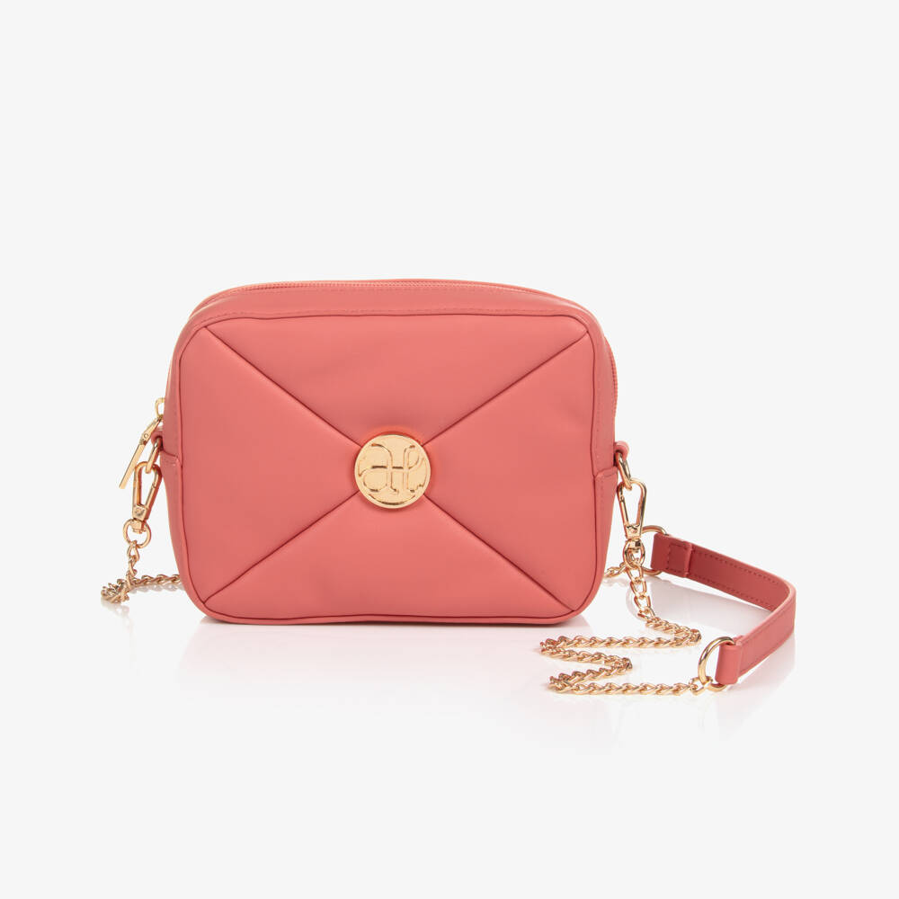 Abel & Lula-Pink Quilted Faux Leather Bag (17cm) | Childrensalon Outlet