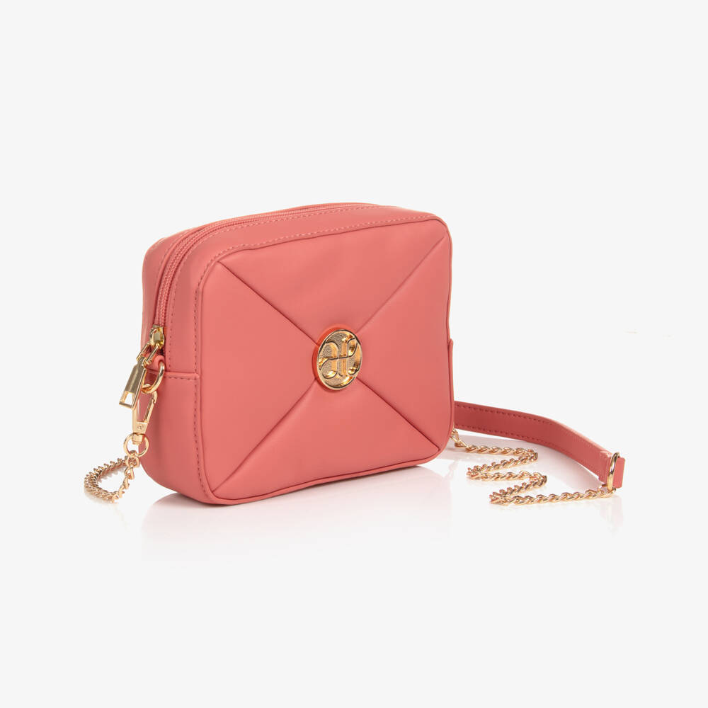 Abel & Lula-Pink Quilted Faux Leather Bag (17cm) | Childrensalon Outlet