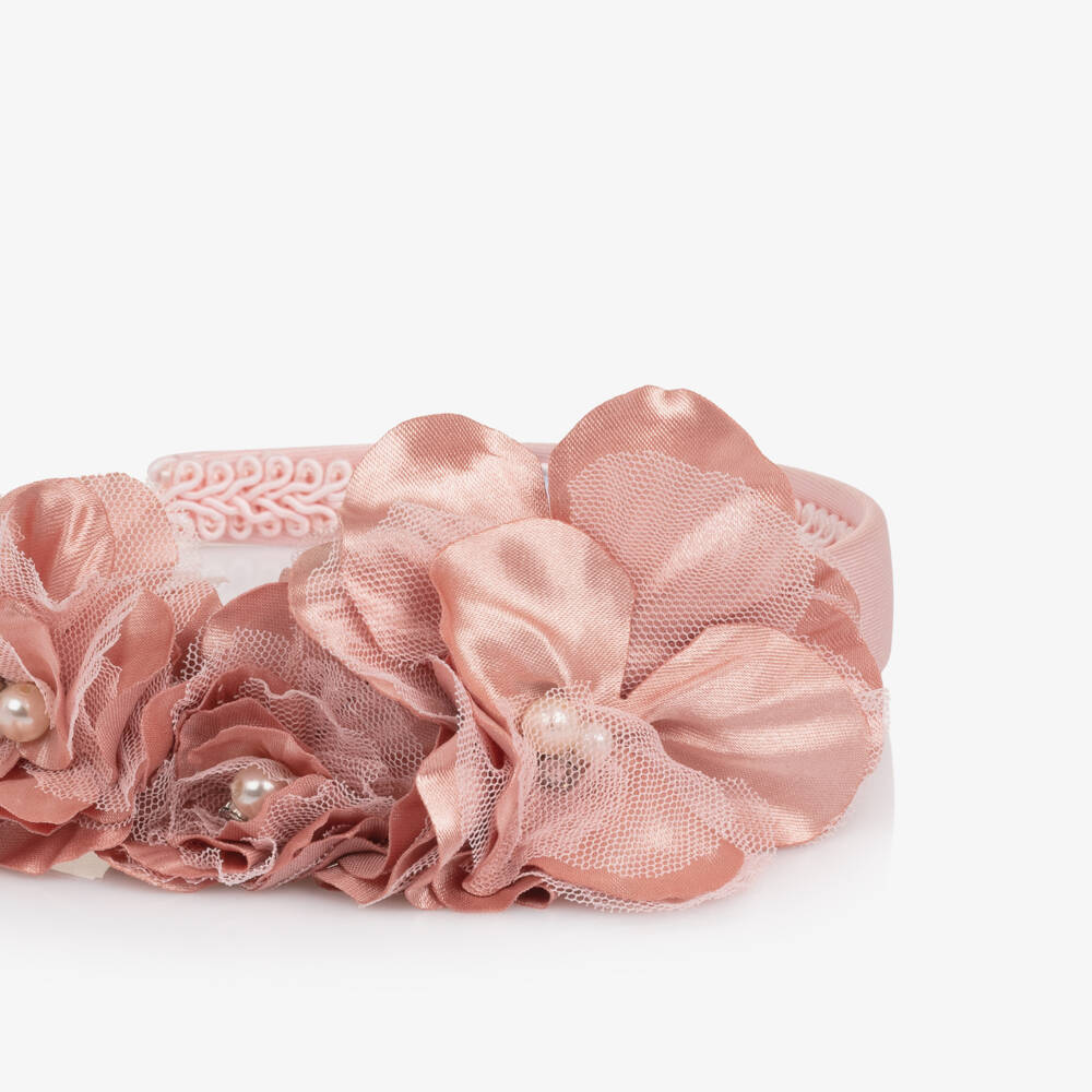 Abel & Lula-Pink Rose Hairband | Childrensalon Outlet