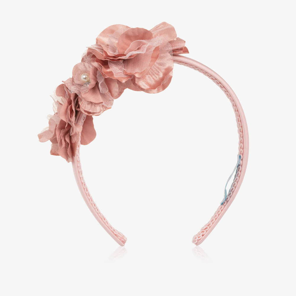 Abel & Lula-Pink Rose Hairband | Childrensalon Outlet
