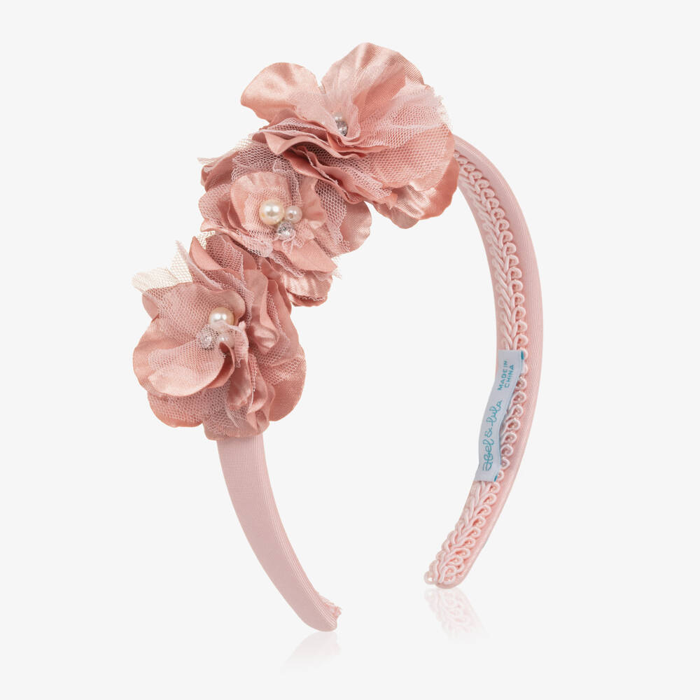 Abel & Lula-Pink Rose Hairband | Childrensalon Outlet