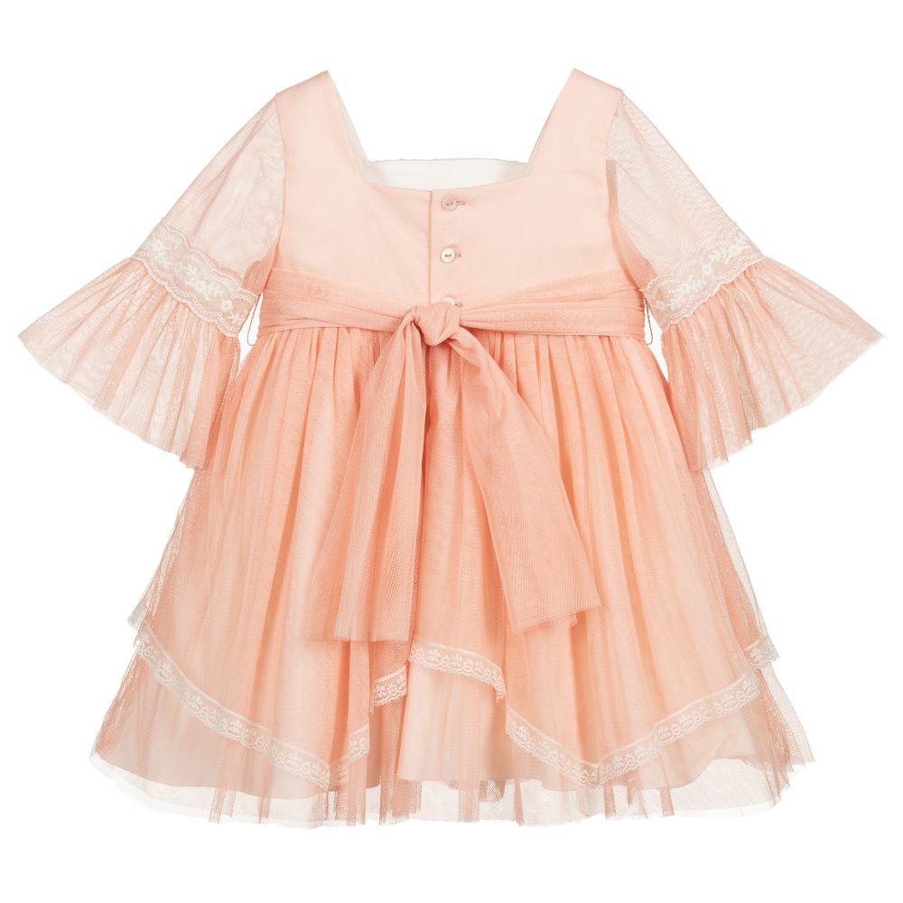 Abel & Lula-Pink Tulle & Lace Dress | Childrensalon Outlet