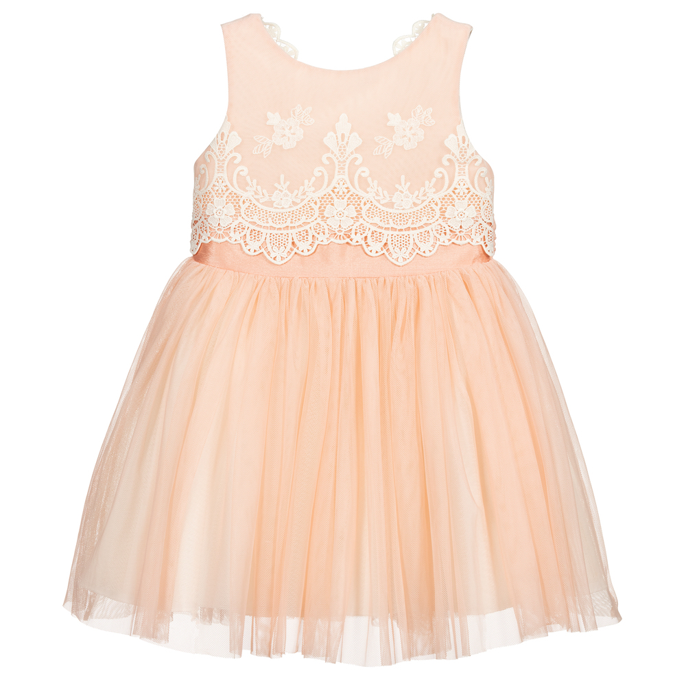 Abel & Lula - Pink Tulle & Lace Dress1 | Childrensalon