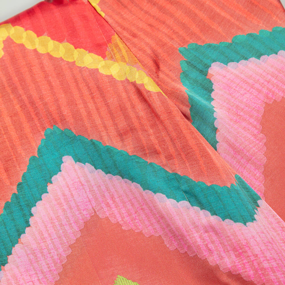 Abel & Lula-Preloved Girls Pink Geometric Print Jumpsuit (8 years) | Childrensalon Outlet