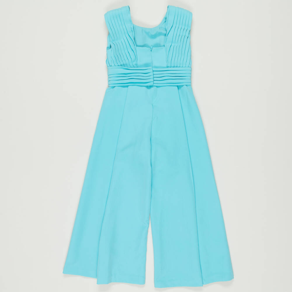 Abel & Lula-Preloved Girls Sky Blue Jumpsuit (7 years) | Childrensalon Outlet