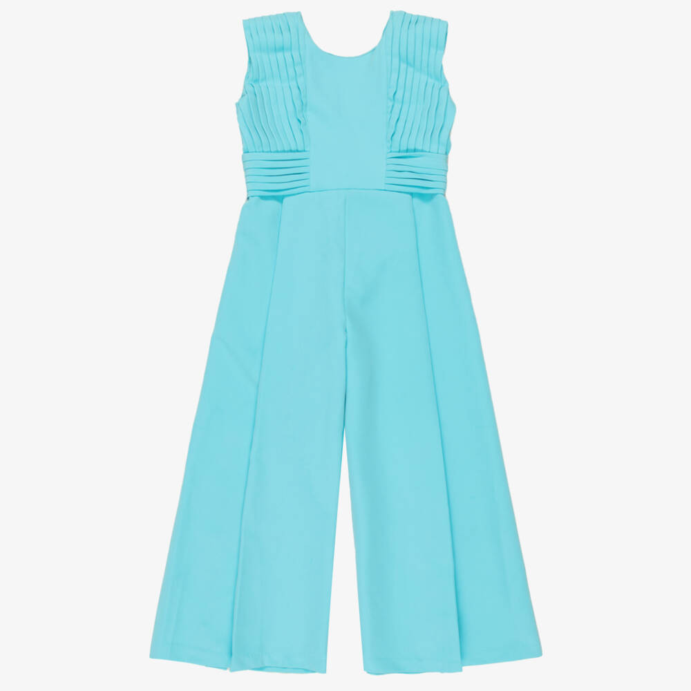 Abel & Lula-Preloved Girls Sky Blue Jumpsuit (7 years) | Childrensalon Outlet