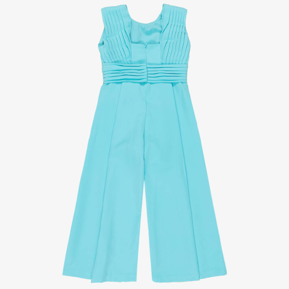 Abel & Lula-Preloved Girls Sky Blue Jumpsuit (7 years) | Childrensalon Outlet