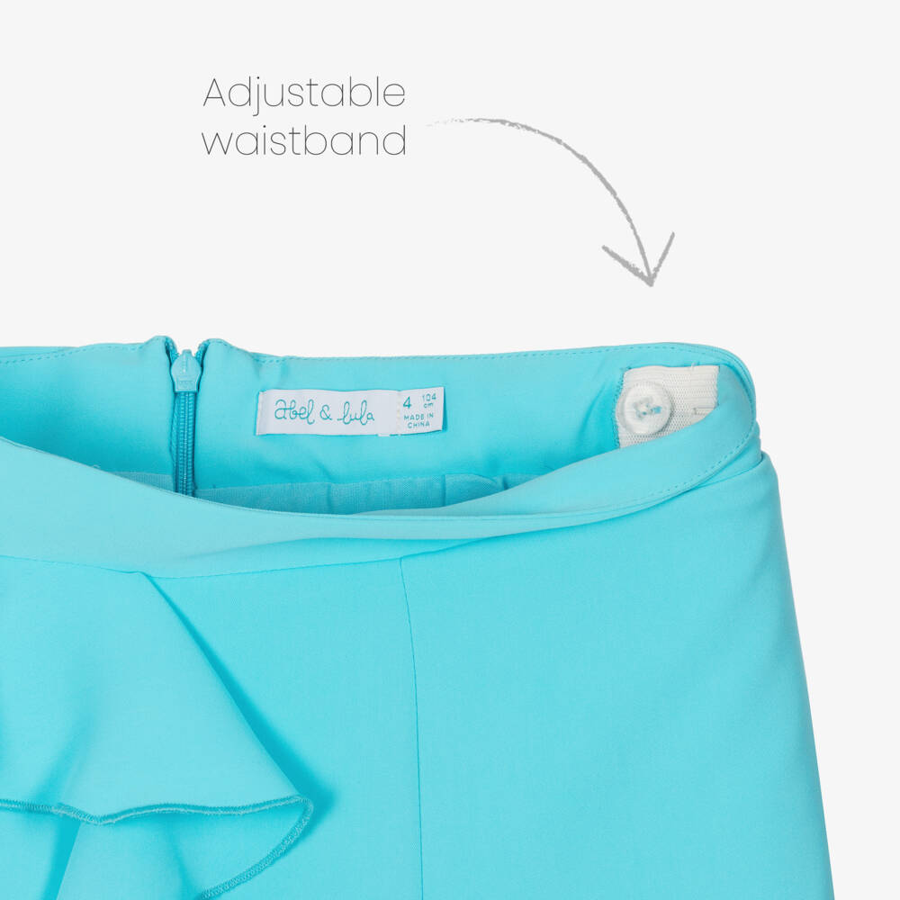 Abel & Lula-Костюм из крепа с оборками бирюзовый для девочек | Childrensalon Outlet