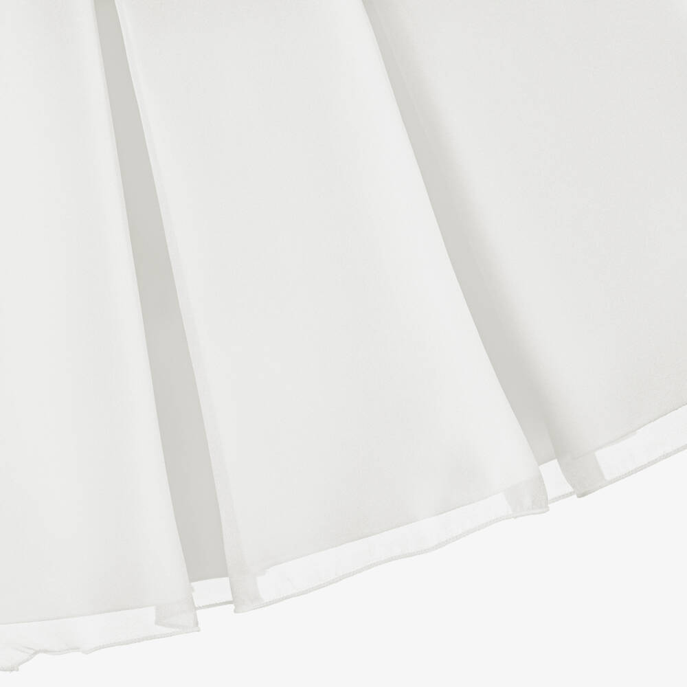 Abel & Lula-White Flower Satin Dress | Childrensalon Outlet