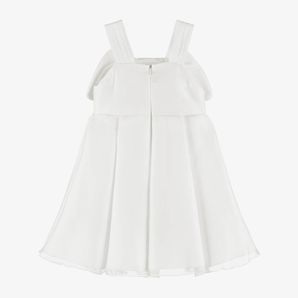 Abel & Lula-White Flower Satin Dress | Childrensalon Outlet