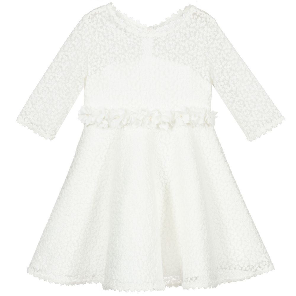 Abel & Lula - White Lace Flower Dress | Childrensalon