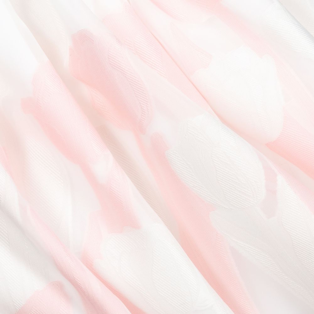 Abel & Lula-White & Pink Satin Dress | Childrensalon Outlet