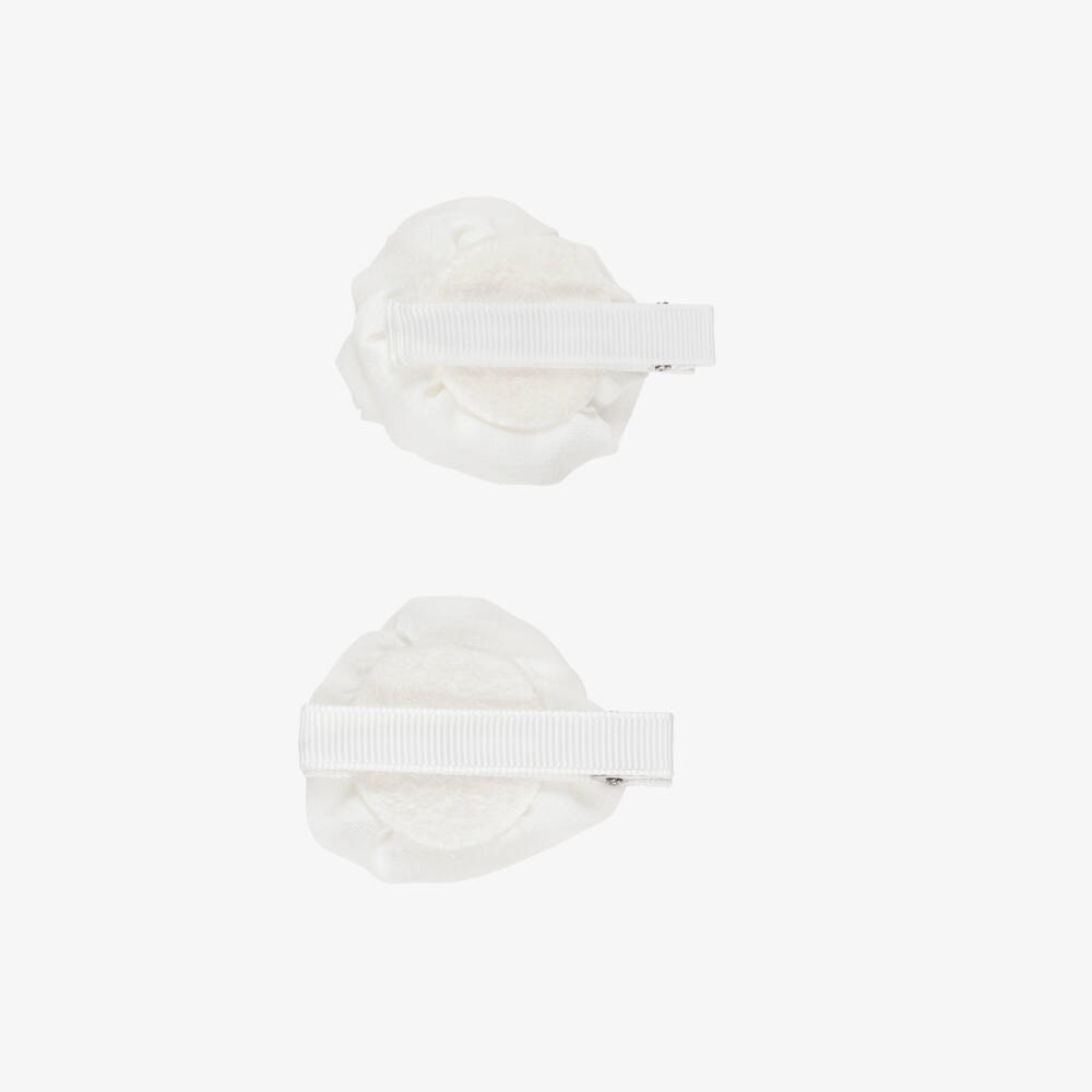 Abel & Lula-White Rose Hair Clips 2pk | Childrensalon Outlet