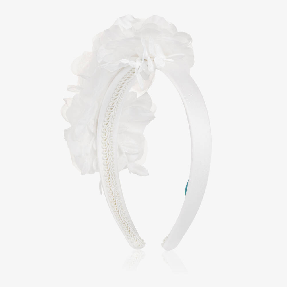 Abel & Lula-White Rose Hairband | Childrensalon Outlet