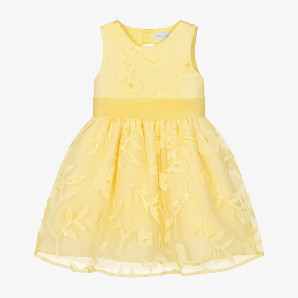 Abel & Lula-Yellow Floral Dress | Childrensalon Outlet