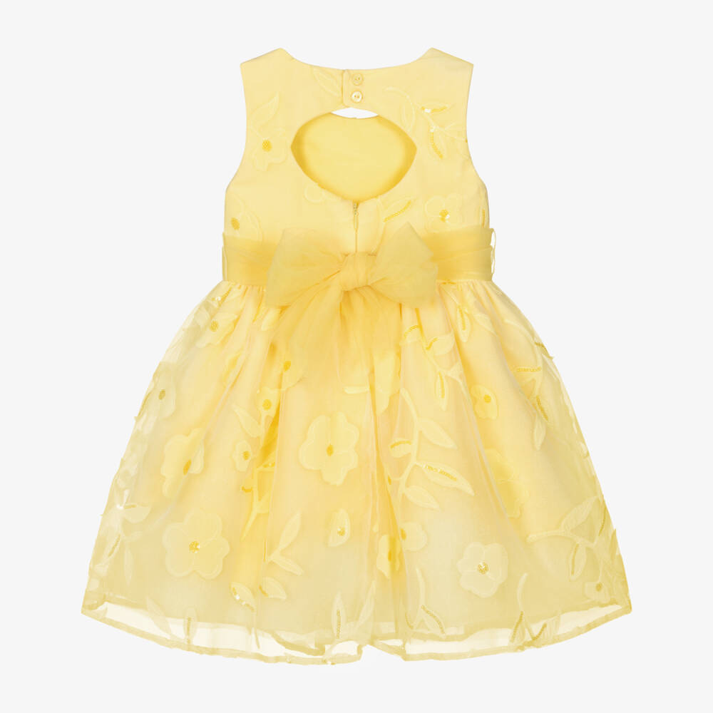 Abel & Lula-Yellow Floral Dress | Childrensalon Outlet
