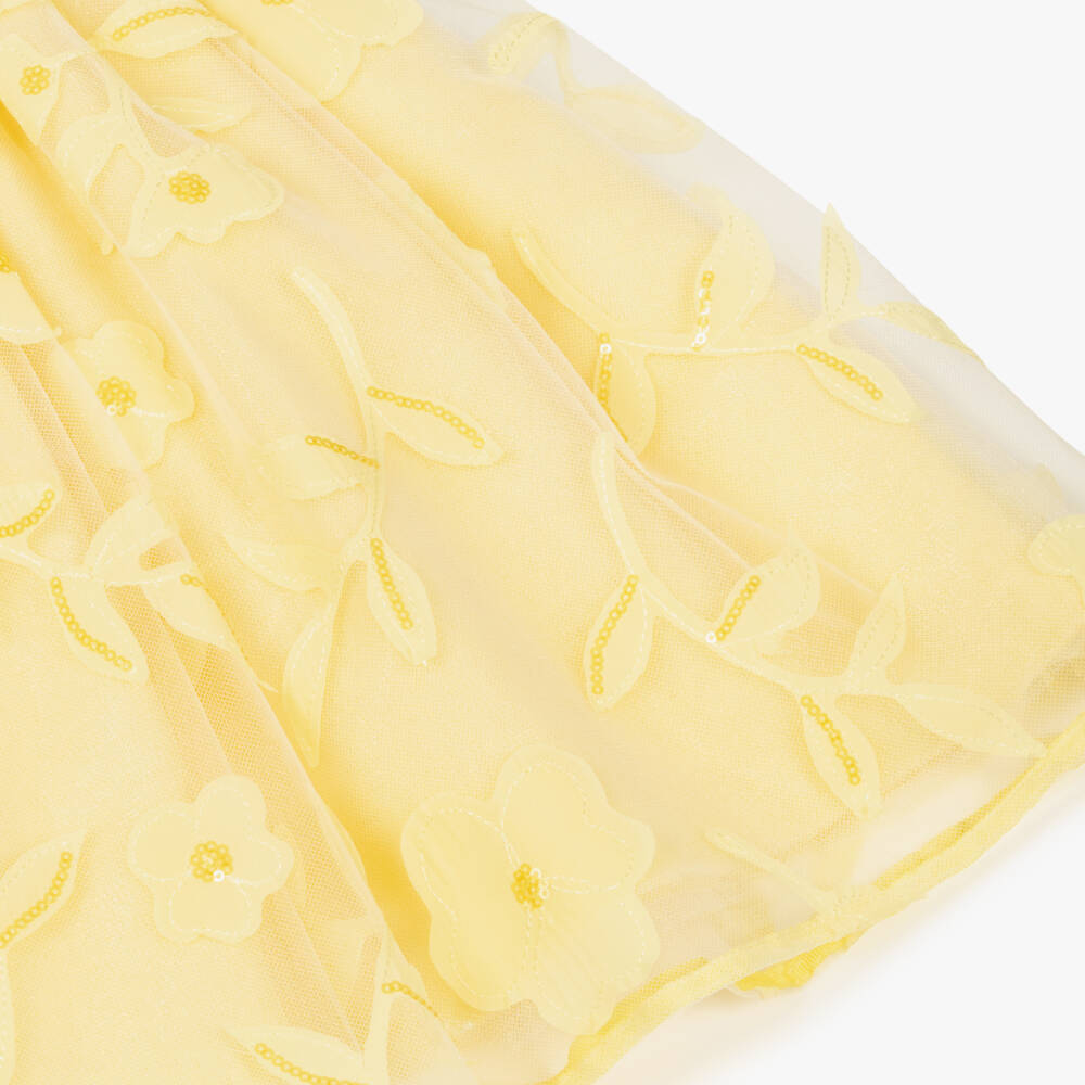 Abel & Lula-Yellow Floral Dress | Childrensalon Outlet