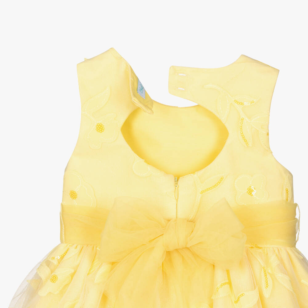 Abel & Lula-Yellow Floral Dress | Childrensalon Outlet