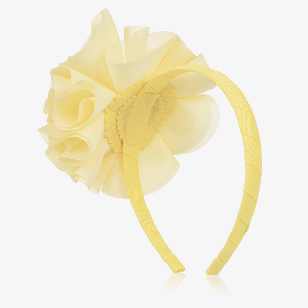 Abel & Lula-Yellow Flower Hairband | Childrensalon Outlet