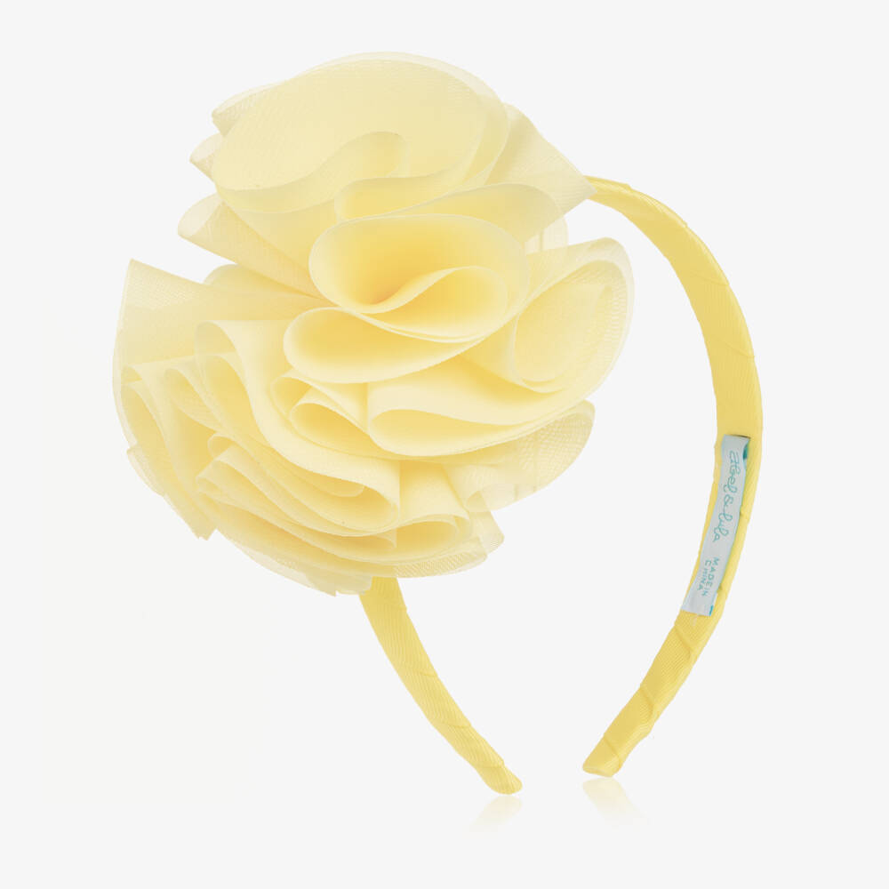 Abel & Lula-Yellow Flower Hairband | Childrensalon Outlet
