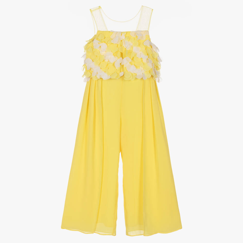 Abel & Lula-Yellow Flower Jumpsuit | Childrensalon Outlet