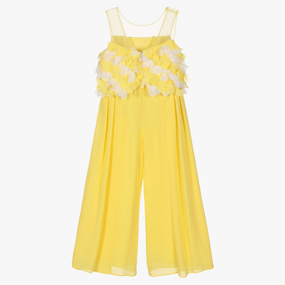 Abel & Lula-Yellow Flower Jumpsuit | Childrensalon Outlet
