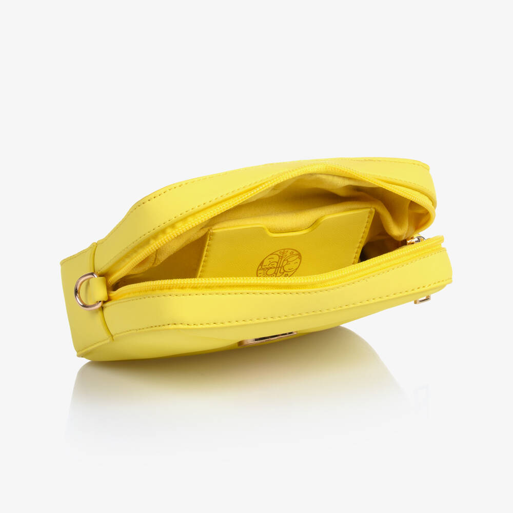 Abel & Lula-Yellow Quilted Faux Leather Bag (17cm) | Childrensalon Outlet