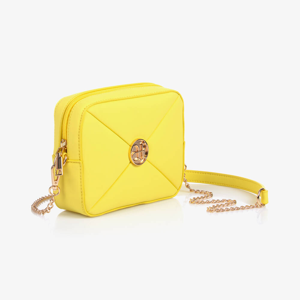 Abel & Lula-Yellow Quilted Faux Leather Bag (17cm) | Childrensalon Outlet