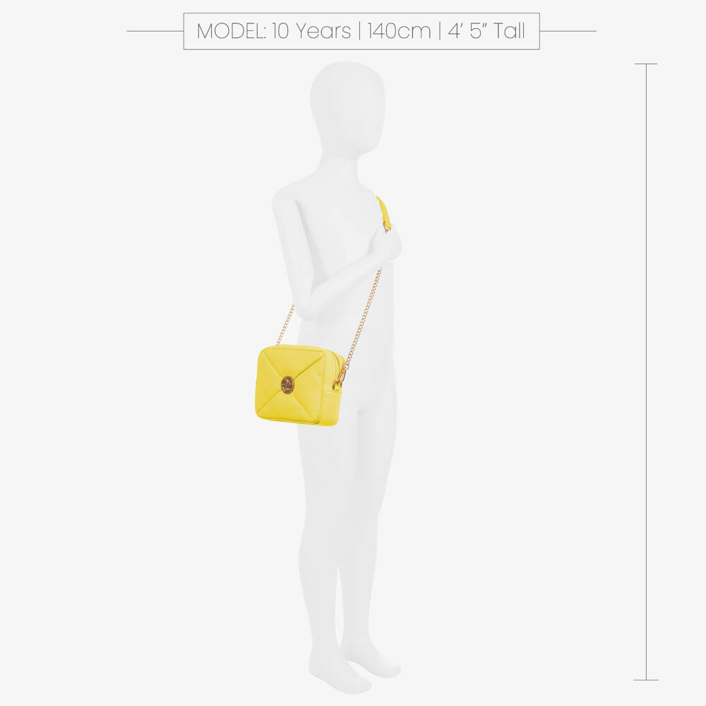 Abel & Lula-Yellow Quilted Faux Leather Bag (17cm) | Childrensalon Outlet