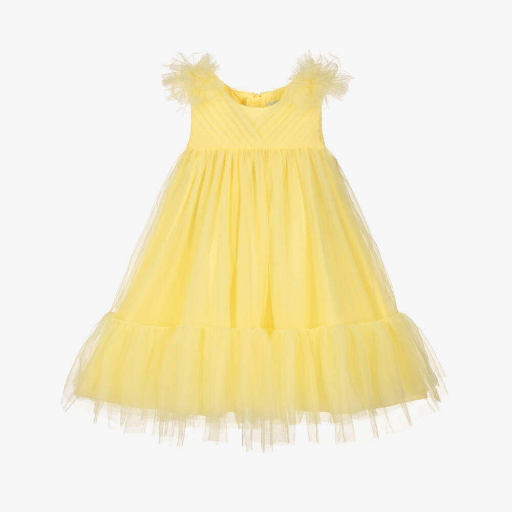 Abel & Lula-Yellow Tulle Dress | Childrensalon Outlet