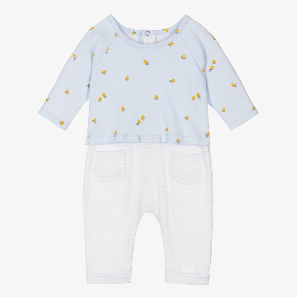 Absorba-Baby Boys Blue Lemons Romper | Childrensalon Outlet