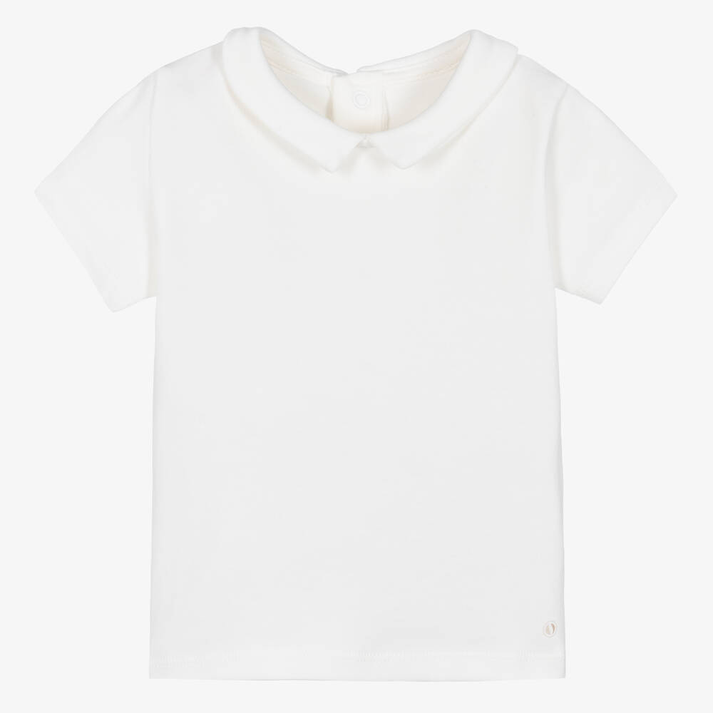 Absorba - Baby Boys White Cotton T-Shirt | Childrensalon