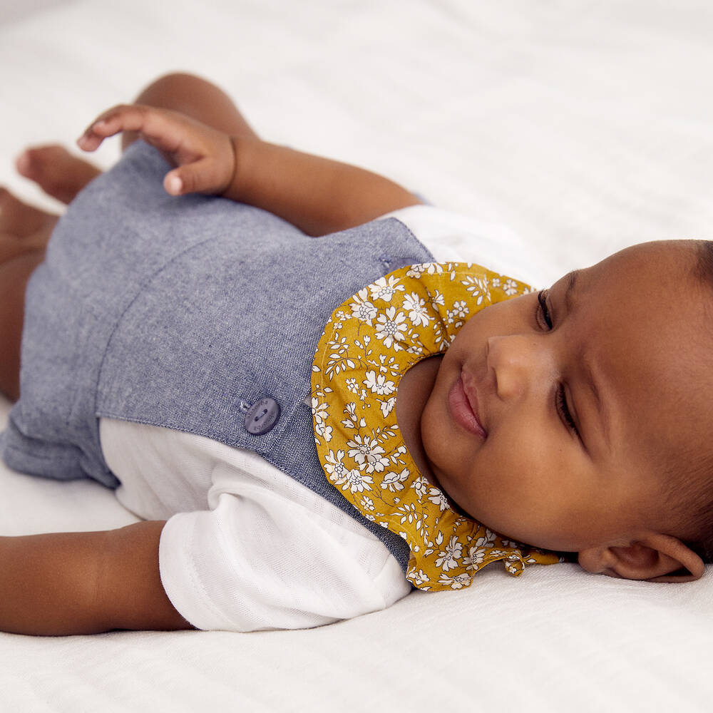 Absorba-Baby Girls Blue Dungaree Set | Childrensalon Outlet