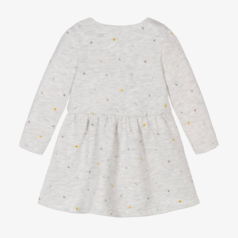 ابسوربا-فستان قطن جيرسي لون رمادي للمولودات | Childrensalon Outlet