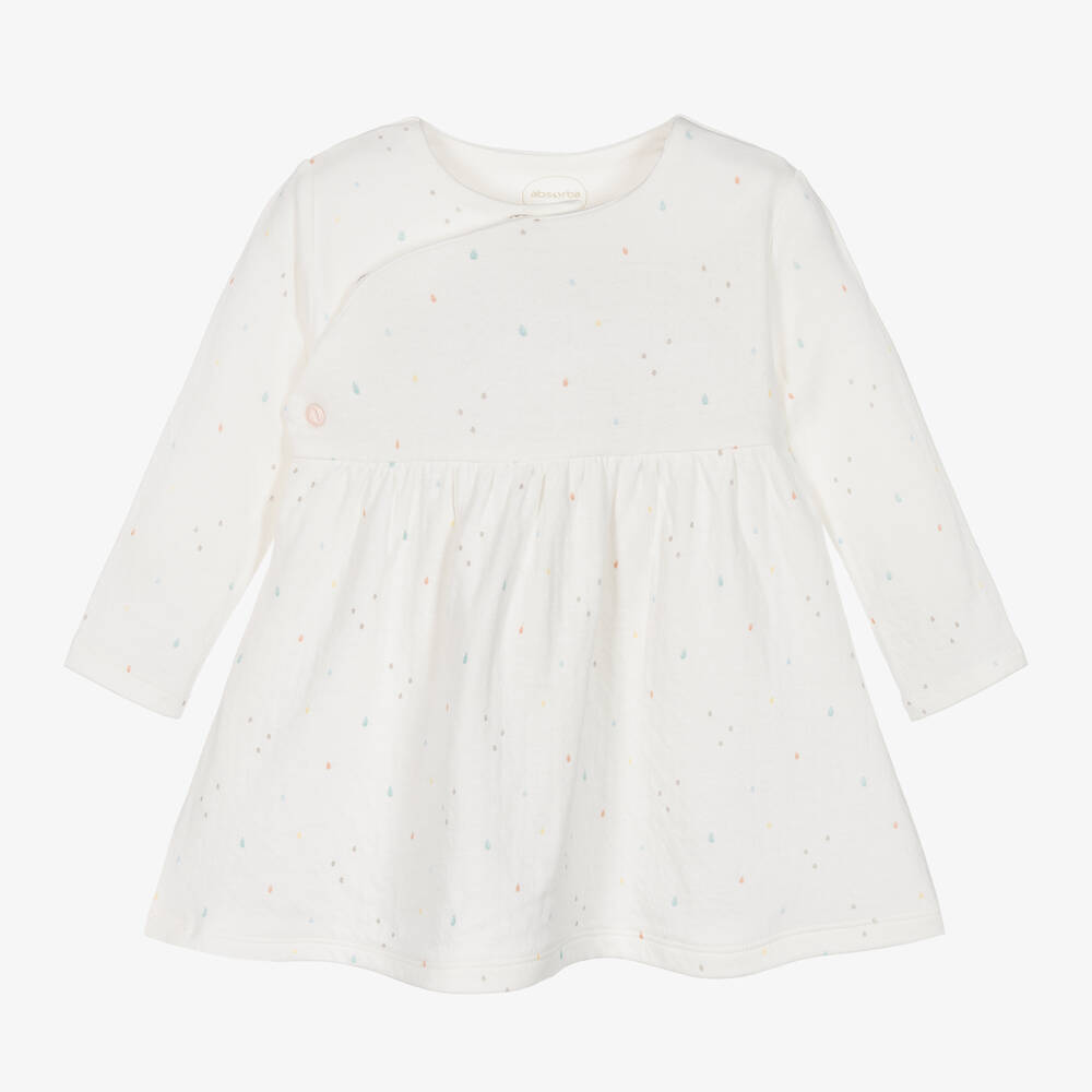 Absorba - Robe coton ivoire gouttes d'eau | Childrensalon