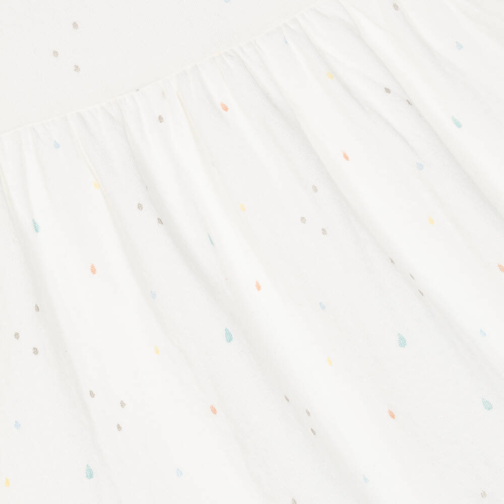 Absorba-Baby Girls Ivory Cotton Raindrop Dress | Childrensalon Outlet